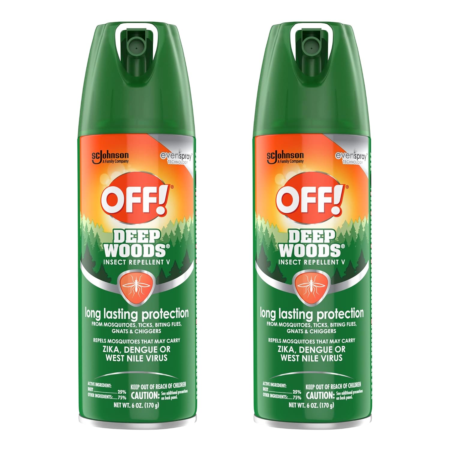 Pack of 2 OFF! Deep Woods insect repellent offers long lasting protection from mosquitoes, ticks, biting flies, gnats and more.