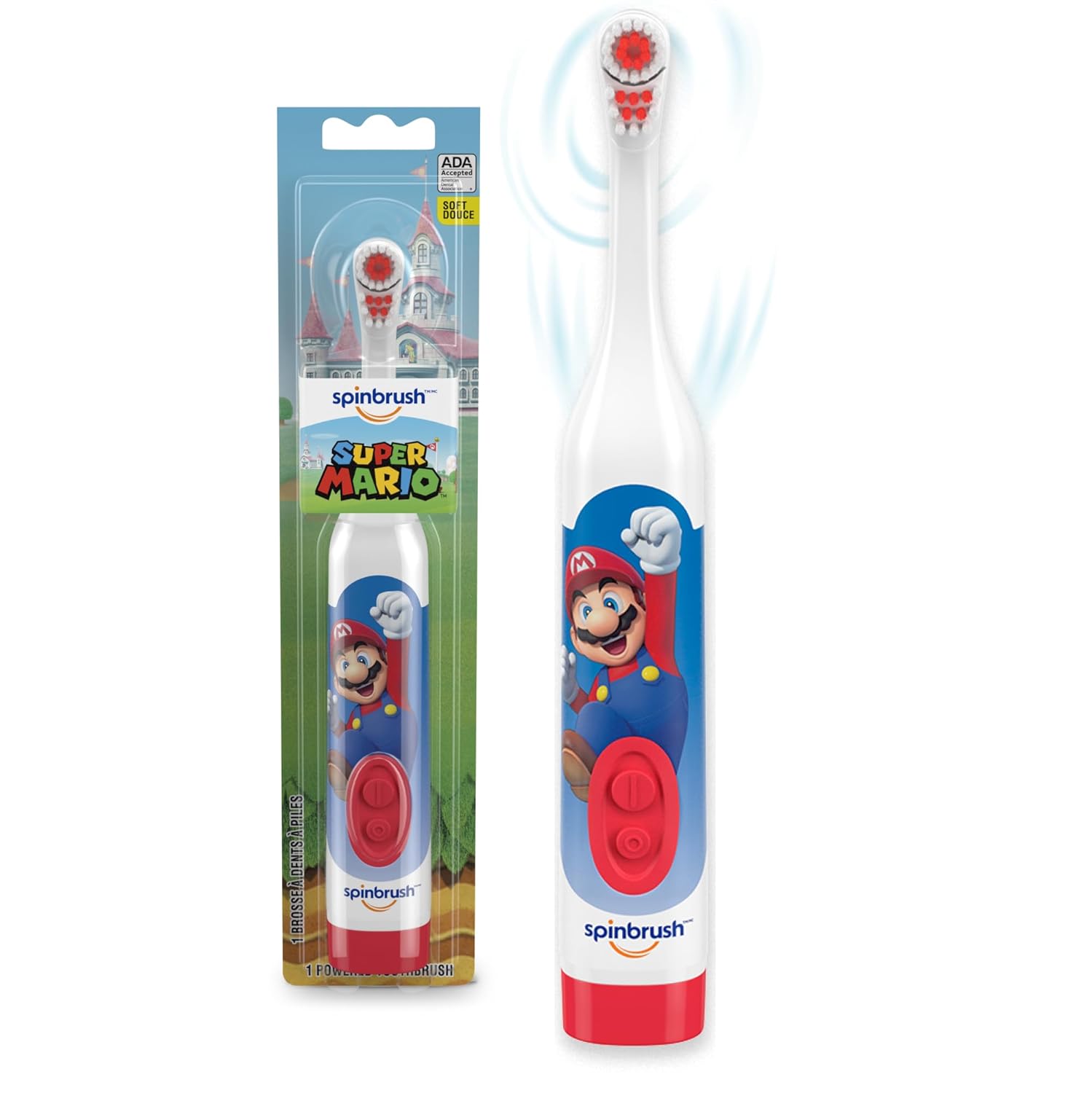 Kid's Spinbrush Powered Toothbrush, Super Mario