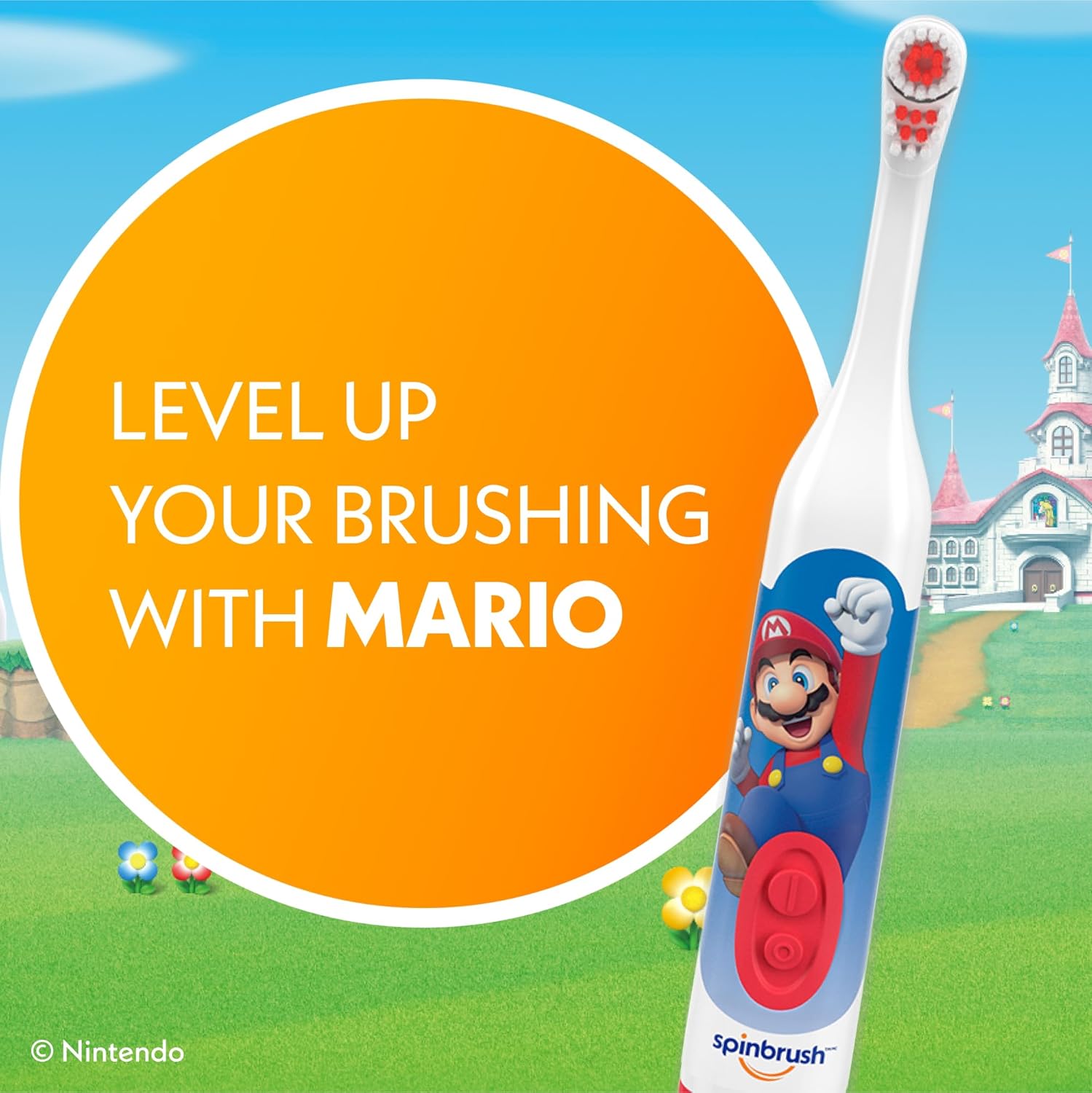 Kid's Spinbrush Powered Toothbrush, Super Mario