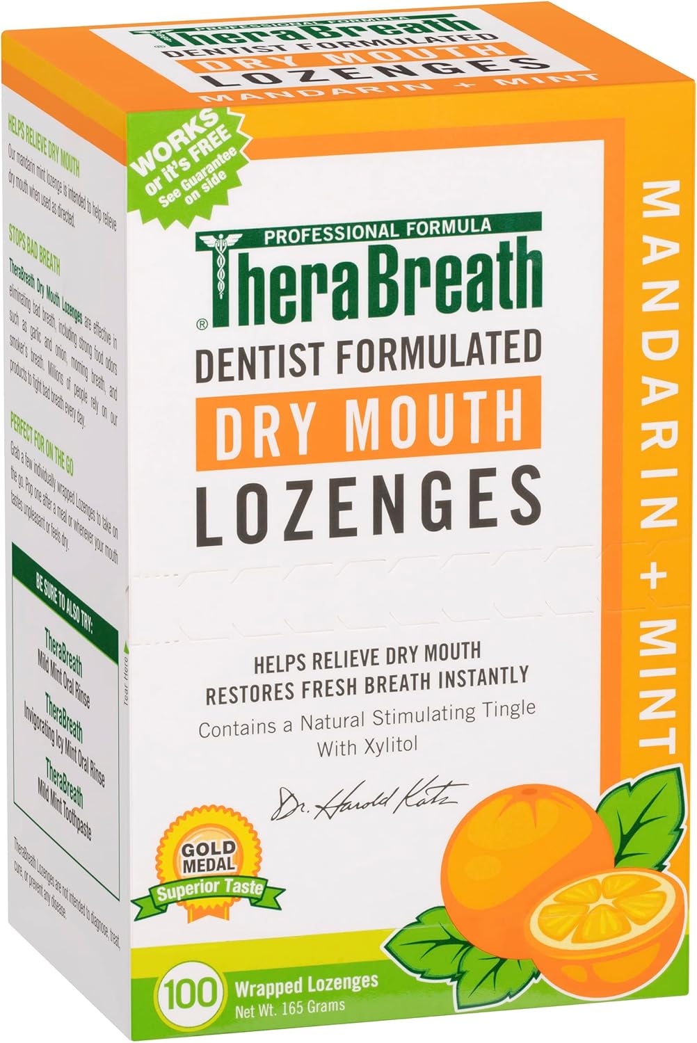 TheraBreath Mandarin Mint Dry Mouth Lozenges