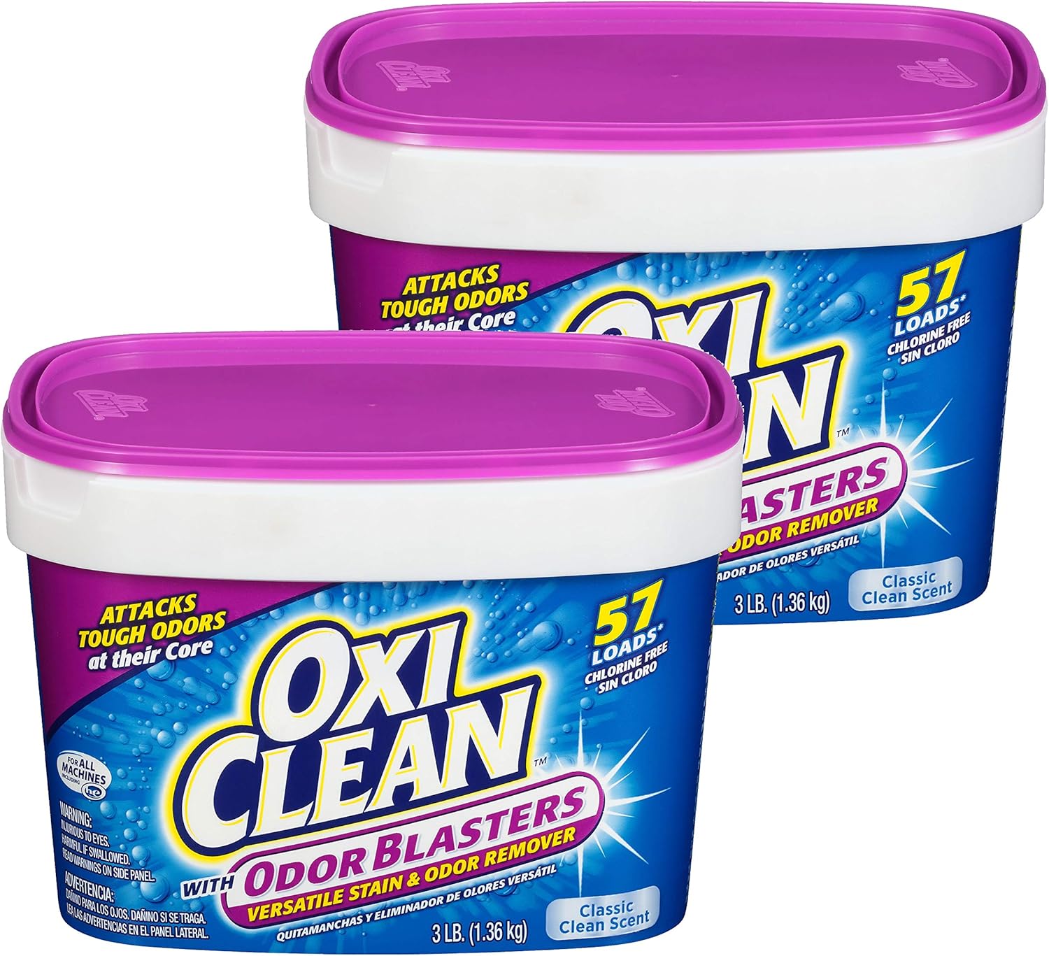 OxiClean with Odor Blasters Versatile Stain and Odor Remover (Pack of 2)