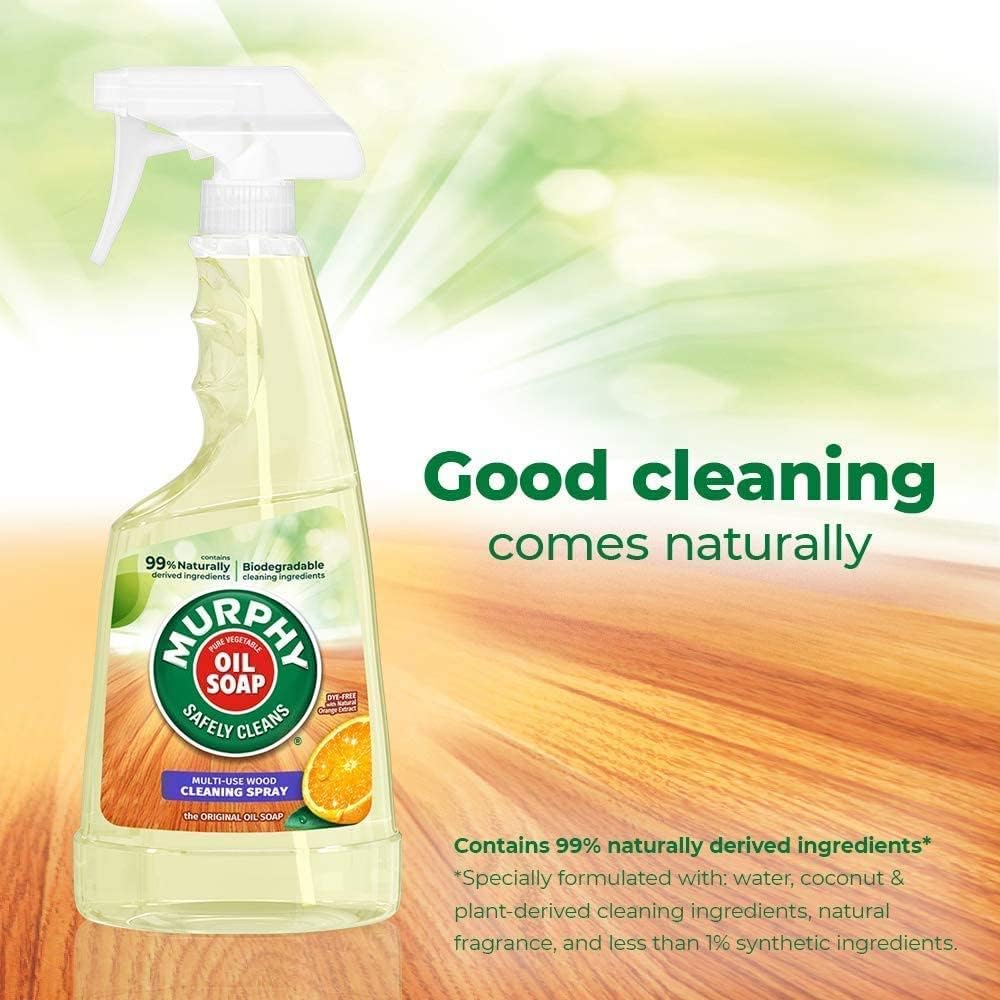 Murphy Soap Multi-Use Wood Cleaner with Orange Oil, 22 Fl Oz (Pack of 1)