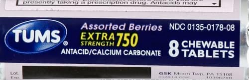 Tums Extra Strength Assorted Berries Antacid 12pk