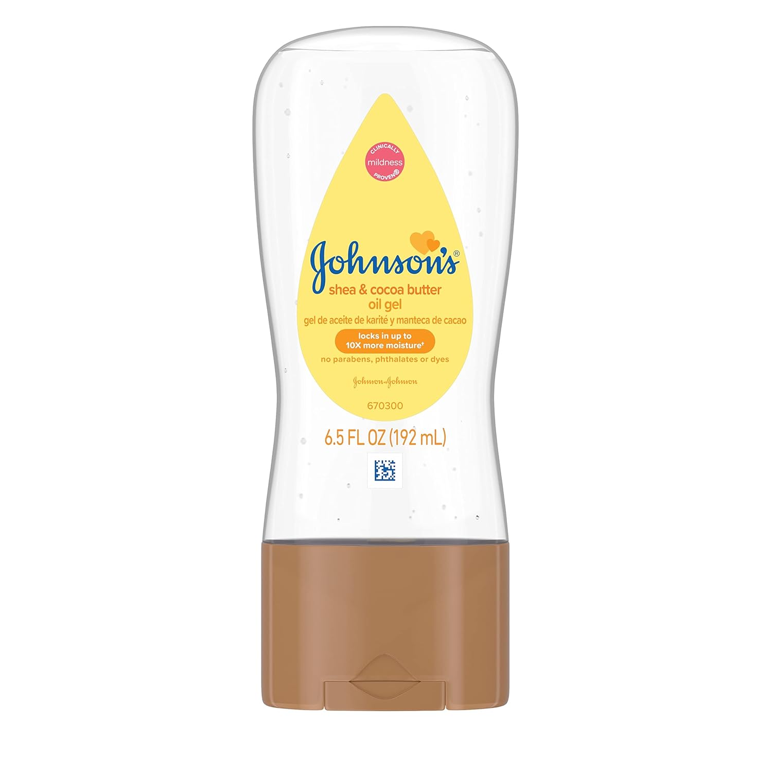 Johnson's Baby Oil Gel Enriched With Shea and Cocoa Butter, Great for Baby Massage, 6.5 fl. oz