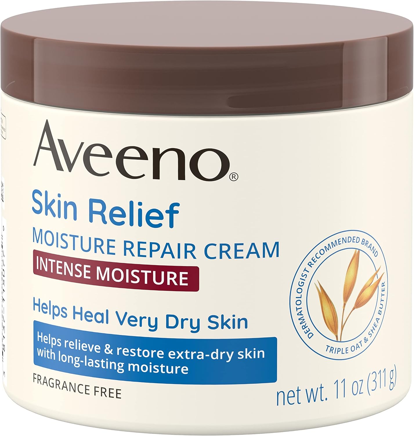 Skin Relief, Moisture Repair Cream, Intense Moisture Body Cream for Extra-Dry Skin, 11 oz