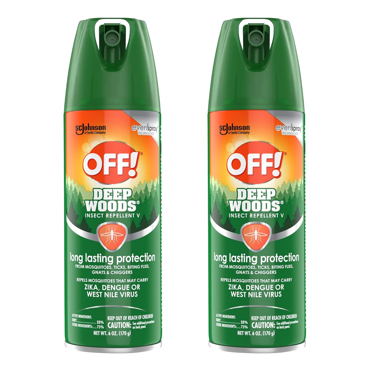 OFF! Deep Woods Insect Repellent 6 ounce (Pack of 2)