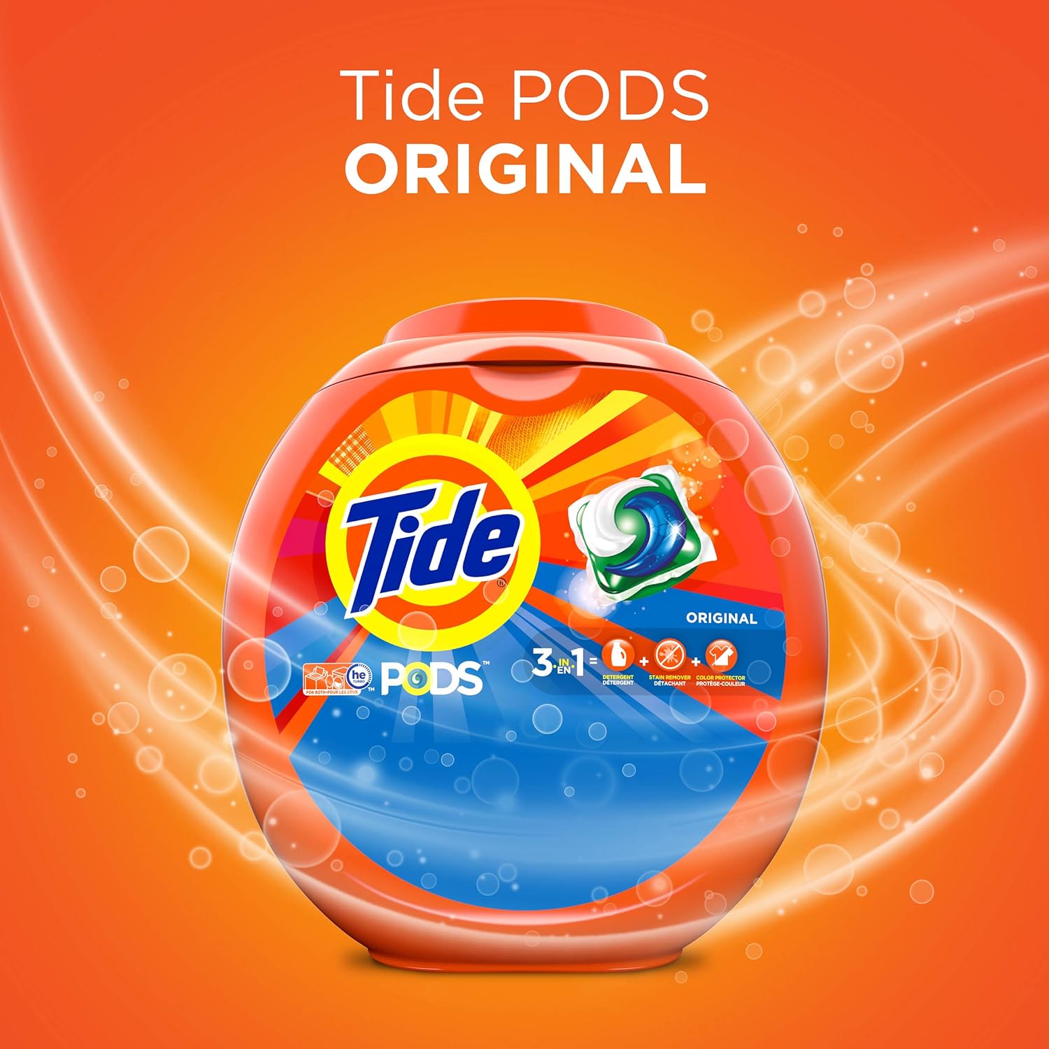 Tide 3-in-1 PODS Laundry Detergent, Original, 42 Count