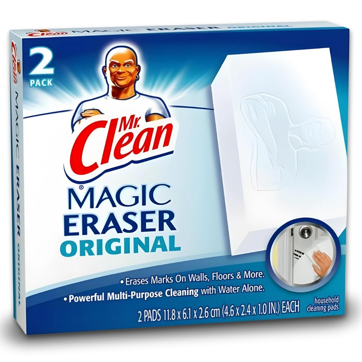 Mr. Clean 43515 Original Erase and Renew Magic Eraser, Pack of 2