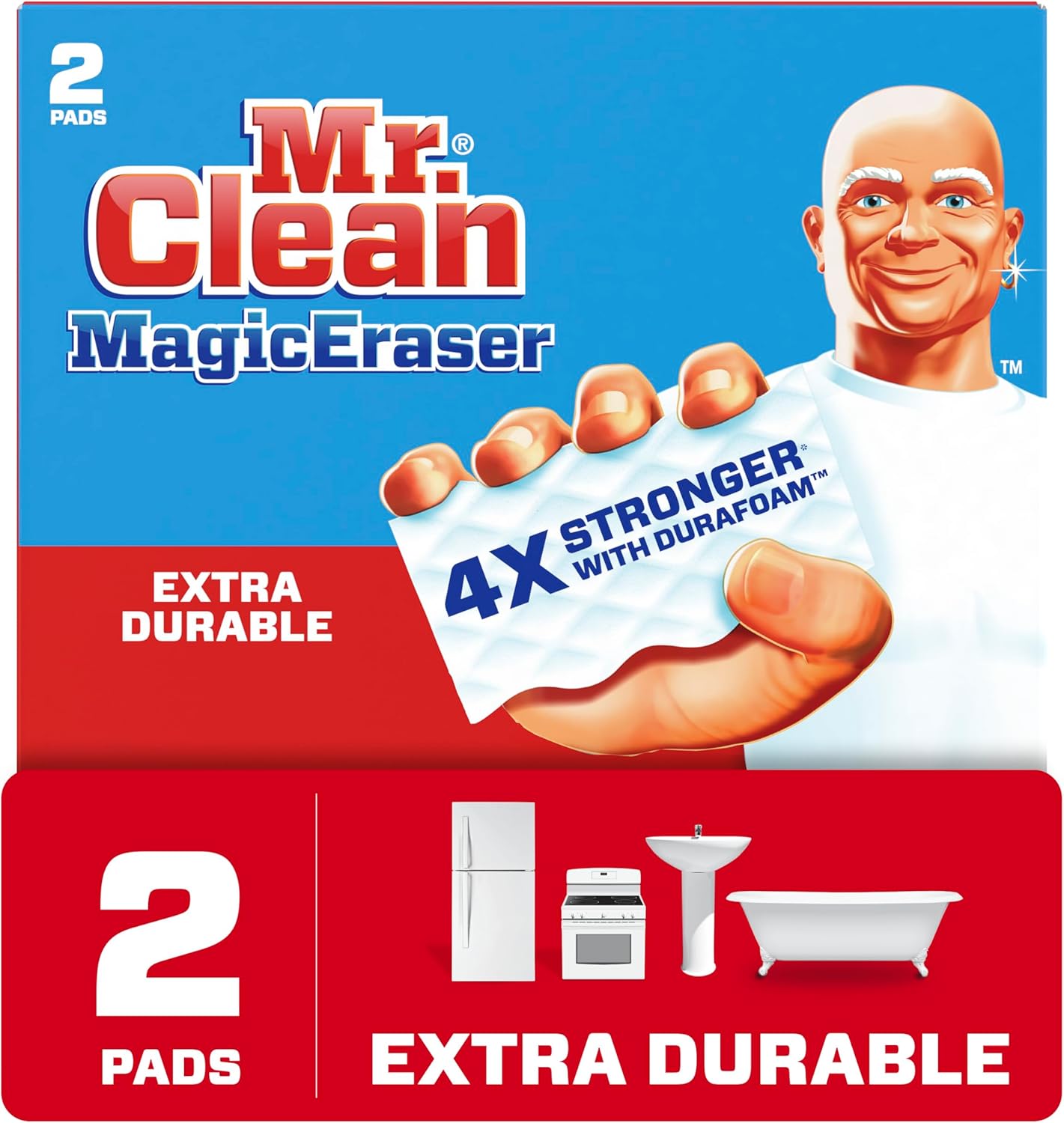 Mr. Clean Magic Eraser, Extra Power, 2 Ct