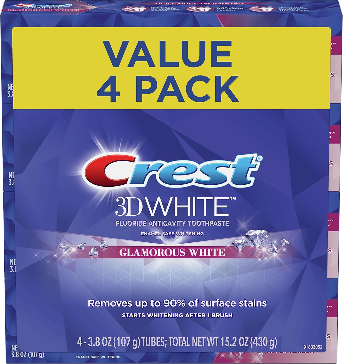 CREST TOOTHPASTE Vitalizing Fresh 3D White Deluxe(4pc)