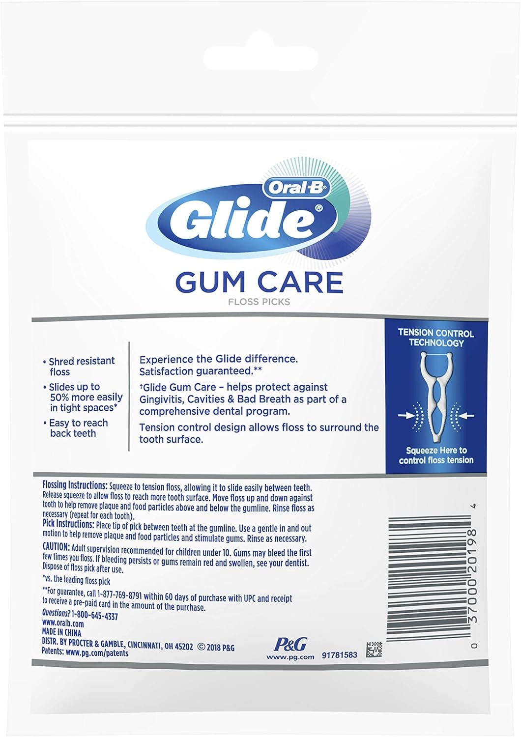 Oral B Glide Floss Picks, 30 Each, (Pack of 3 Count 90)