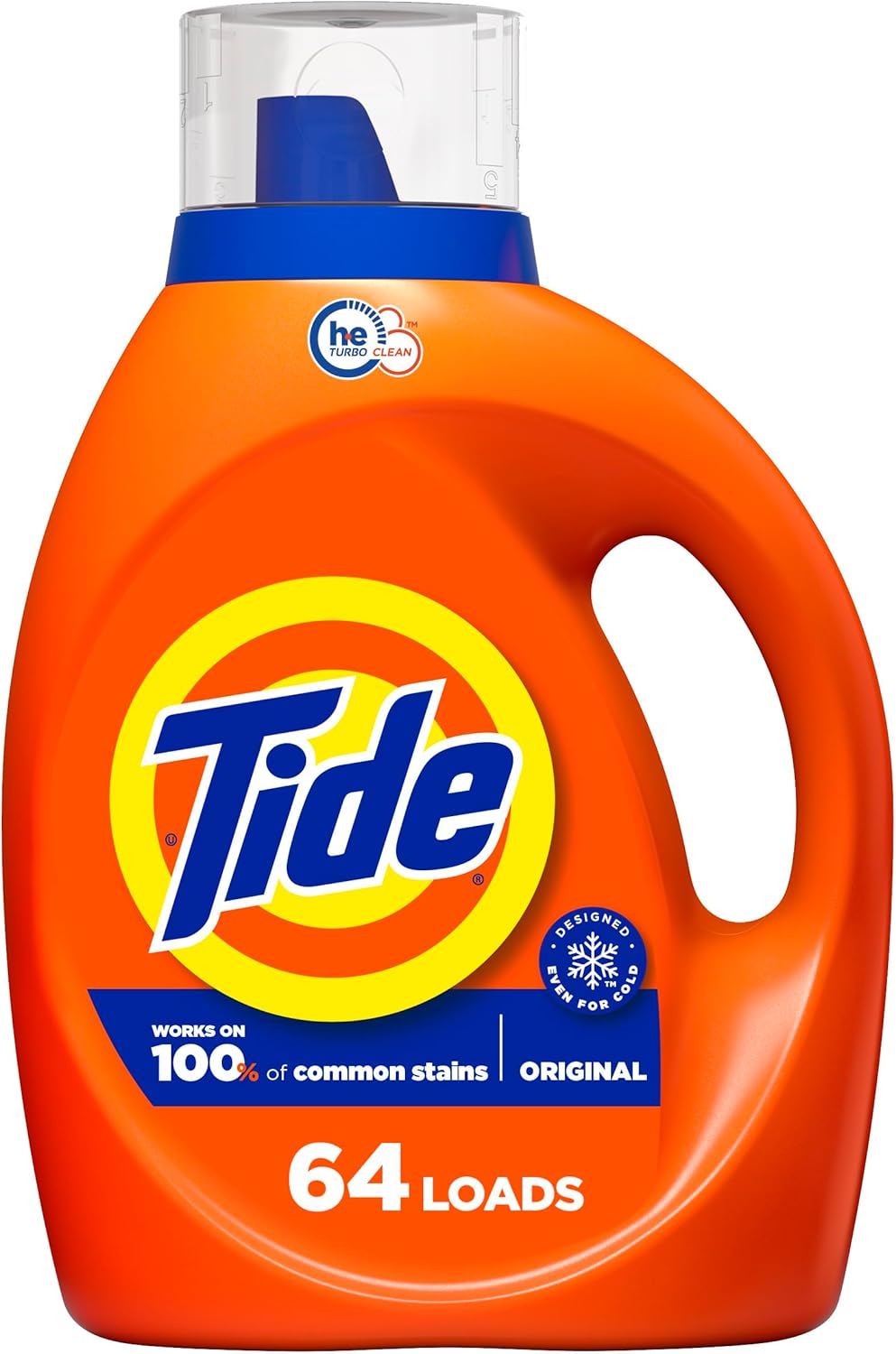 Tide Laundry Detergent Liquid, Original Scent, HE Turbo Clean, 64 Loads