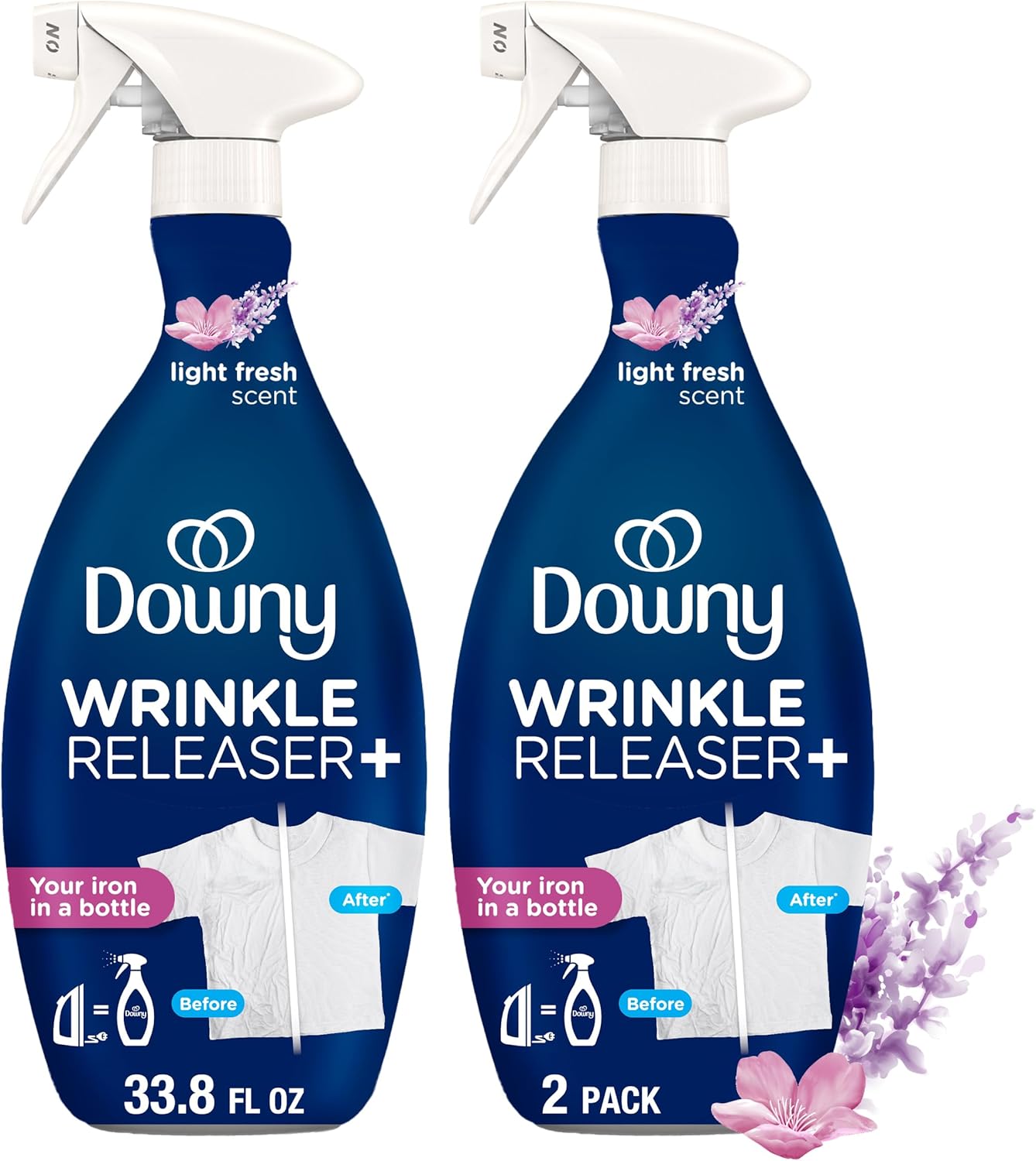 Downy Wrinkle Releaser Plus, Light Fresh Scent, 33.8 Fluid Ounce by Downy Pack of 2