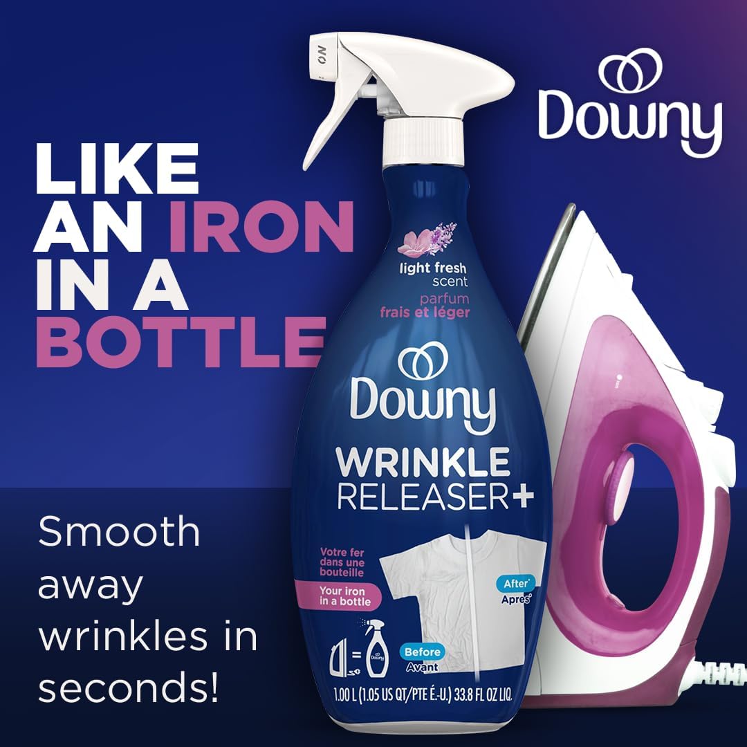 Downy Wrinkle Releaser Plus, Light Fresh Scent, 33.8 Fluid Ounce by Downy Pack of 2