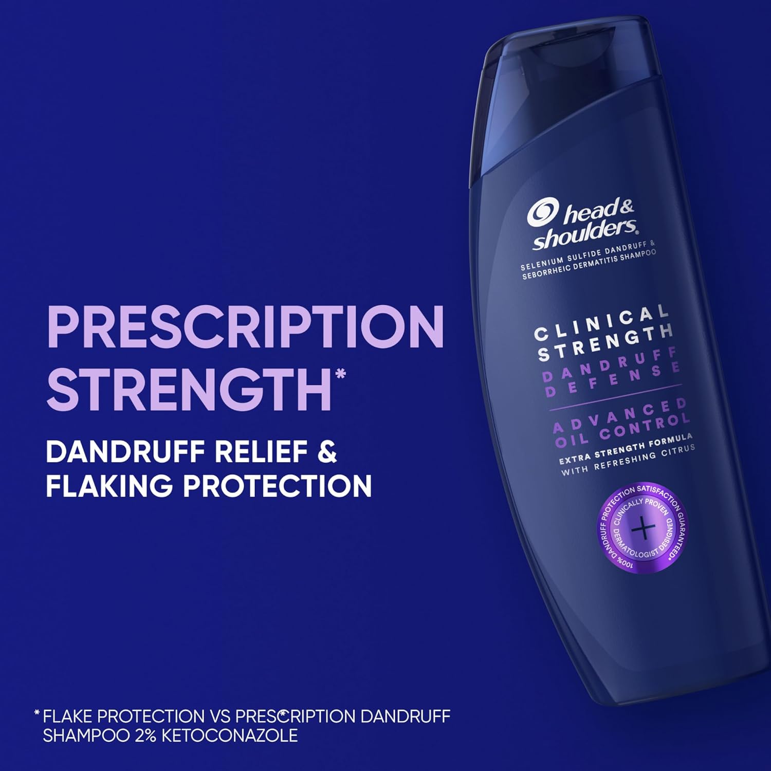 Clinical Strength Dandruff Shampoo Twin Pack, Advanced Oil Control with Refreshing Citrus