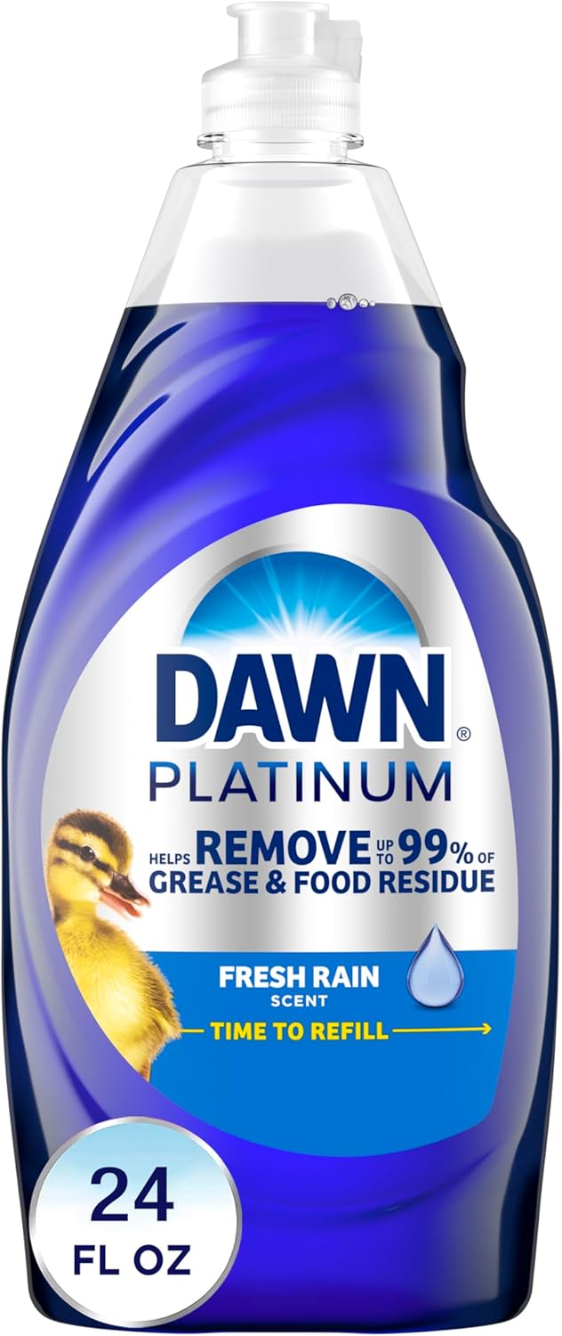 Dawn Platinum Dishwashing Liquid Dish Soap, Refreshing Rain, 24 fl oz