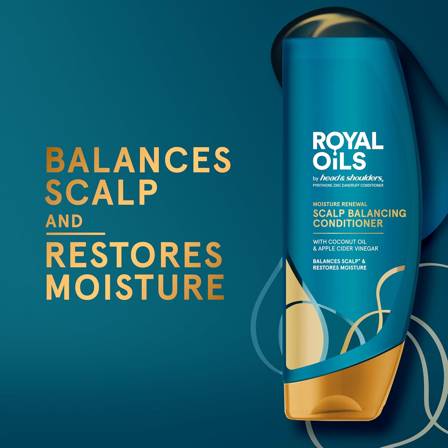 Royal Oils Conditioner with Coconut Oil, Moisture Renewal Scalp Balancing & Anti Dandruff Treatment