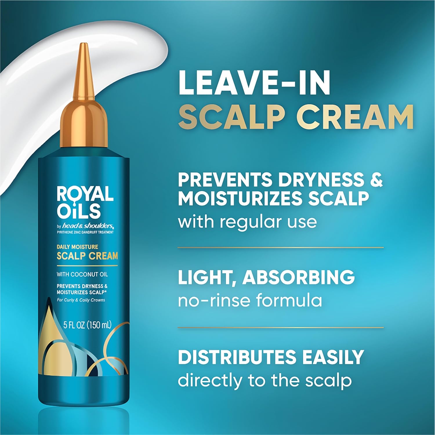 Daily Moisture Scalp Cream Treatment, Royal Oils Collection with Coconut Oil, Anti Dandruff