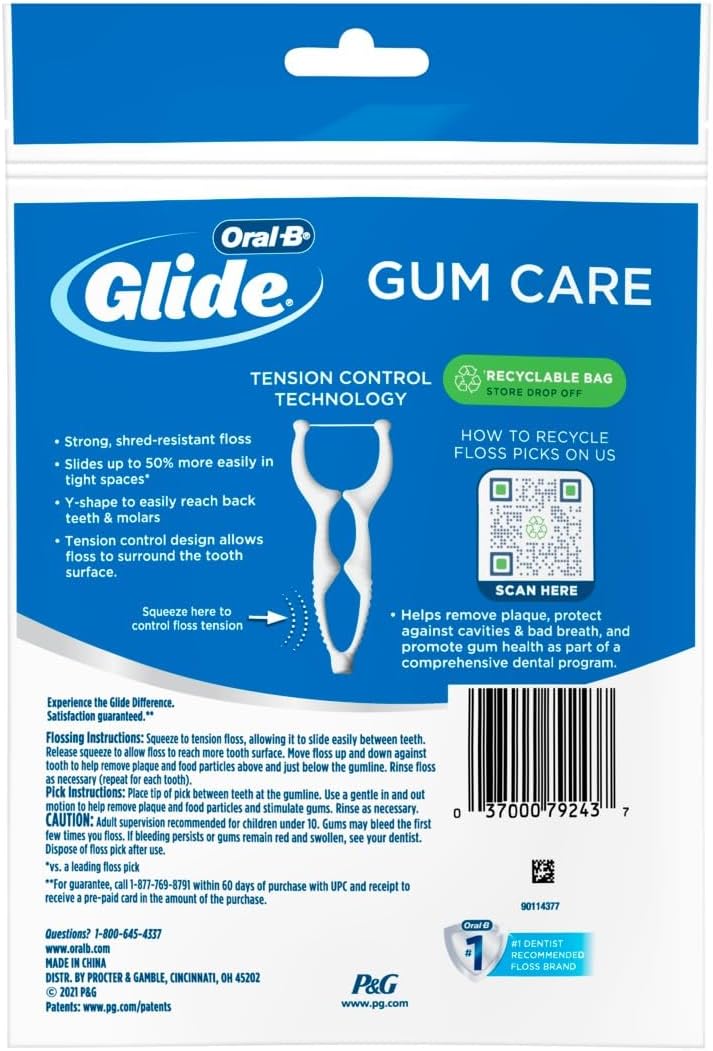 Glide Floss Picks 3 Packs of 60