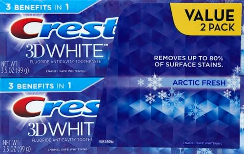 Crest 3D White Radiant Mint Whitening Toothpaste, 3.5 oz Pack 2