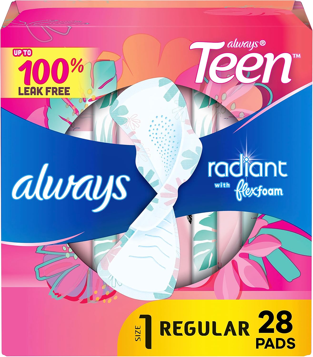 Totally Teen Radiant Infinity Pads, 28 Count