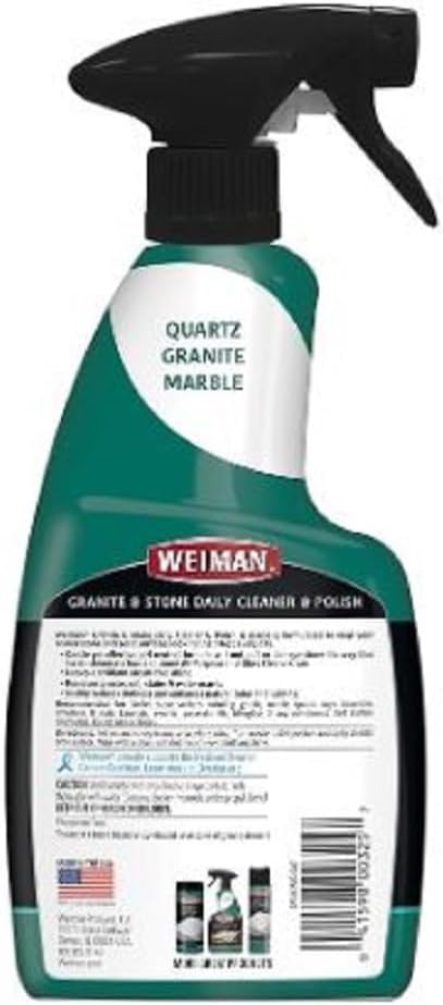 Weiman Granite & Stone Cleaner, Polish & disinfectant Spray for Countertops, floors, shower stalls 16 fl oz.