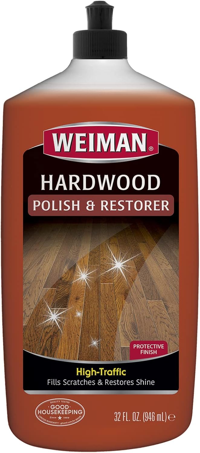 Weiman 123 Polishing Polishing & Restoring heavily stressed hardwood floors, natural shine, removes scratches, leaves a protective layer, 946 ml volume