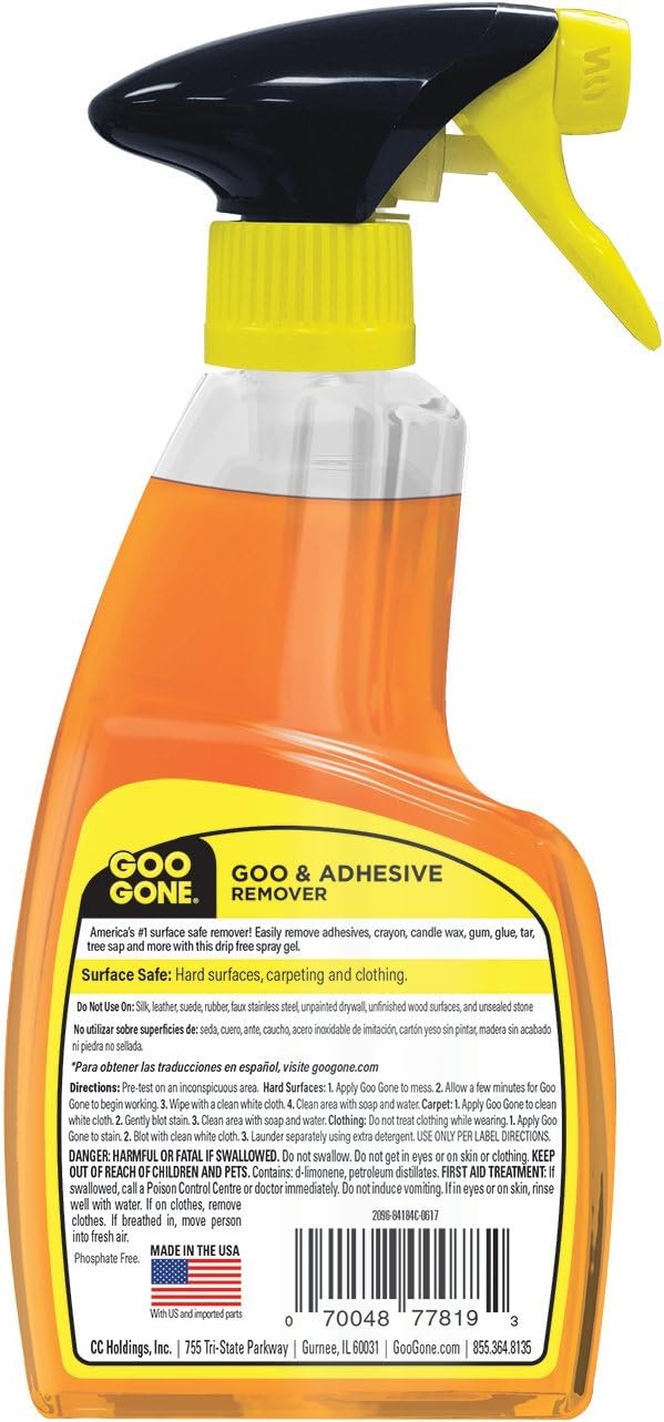 Goo Gone Goo & Adhesive Remover Spray Gel 355ml Bottle