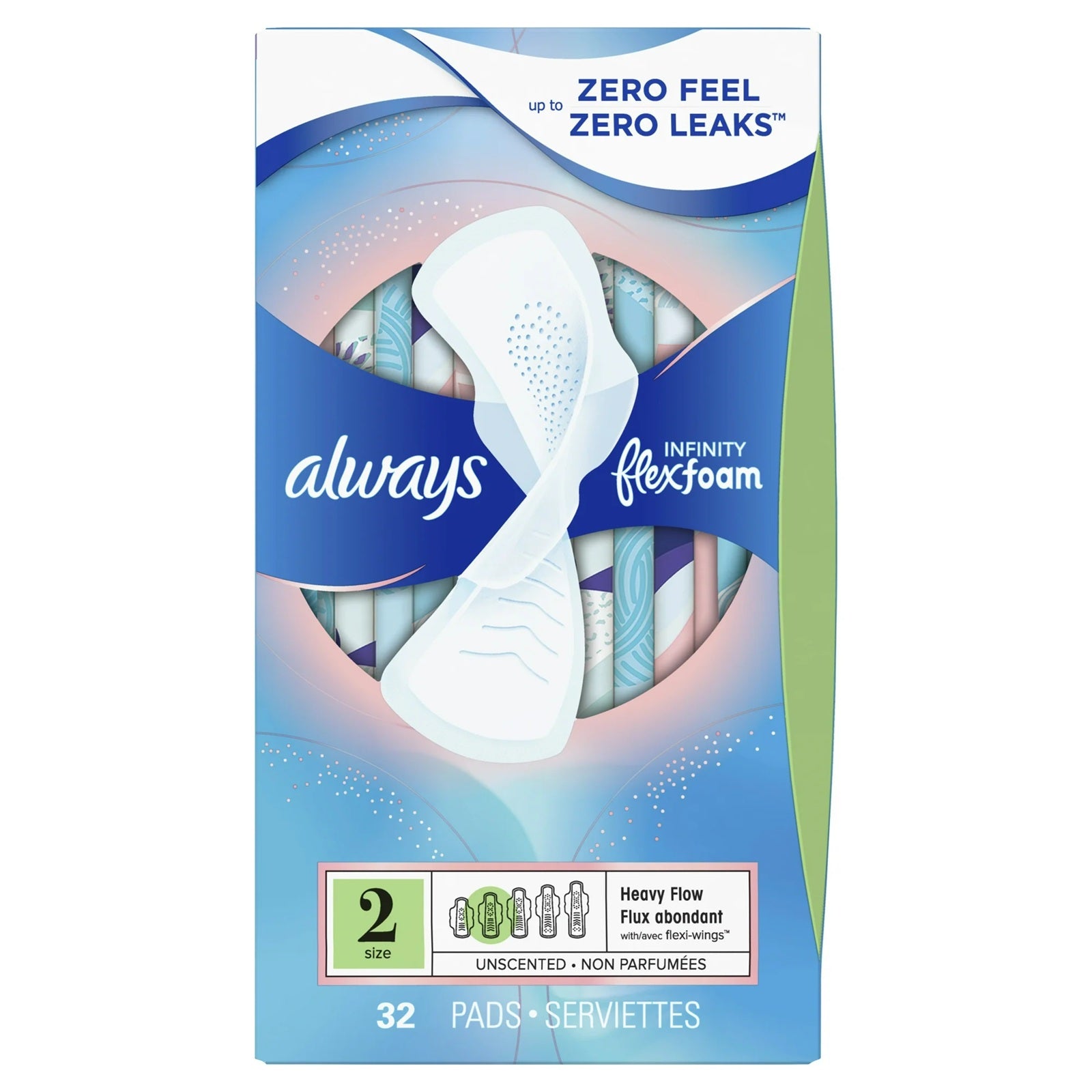 Always Infinity FlexFoam feminine hygiene product for heavy flows - up to zero feel and zero leaks