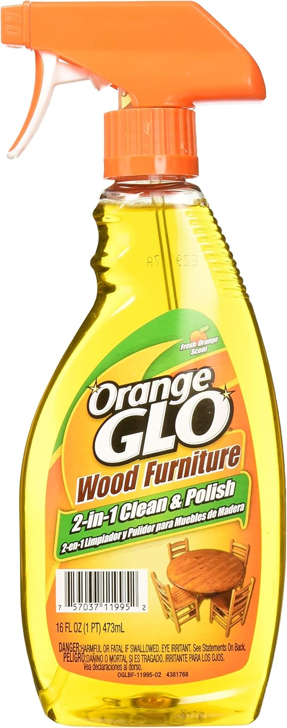 Orange Glo Wood Furniture 2 in 1 Clean , Polish Spray Bottle 473 millilitre pack of 2