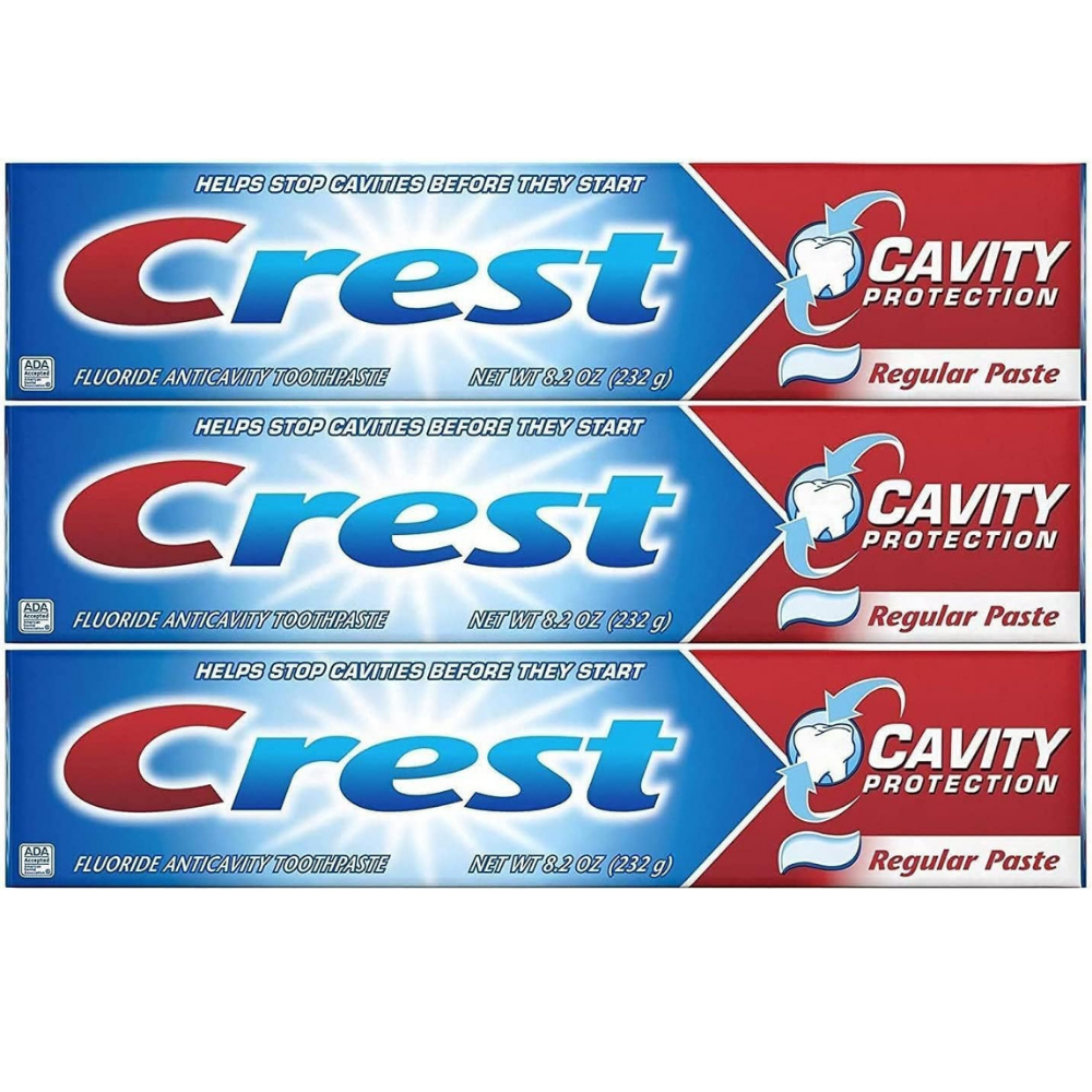 Crest Cavity Protection Toothpaste - 8.2 Oz (Pack of 3)