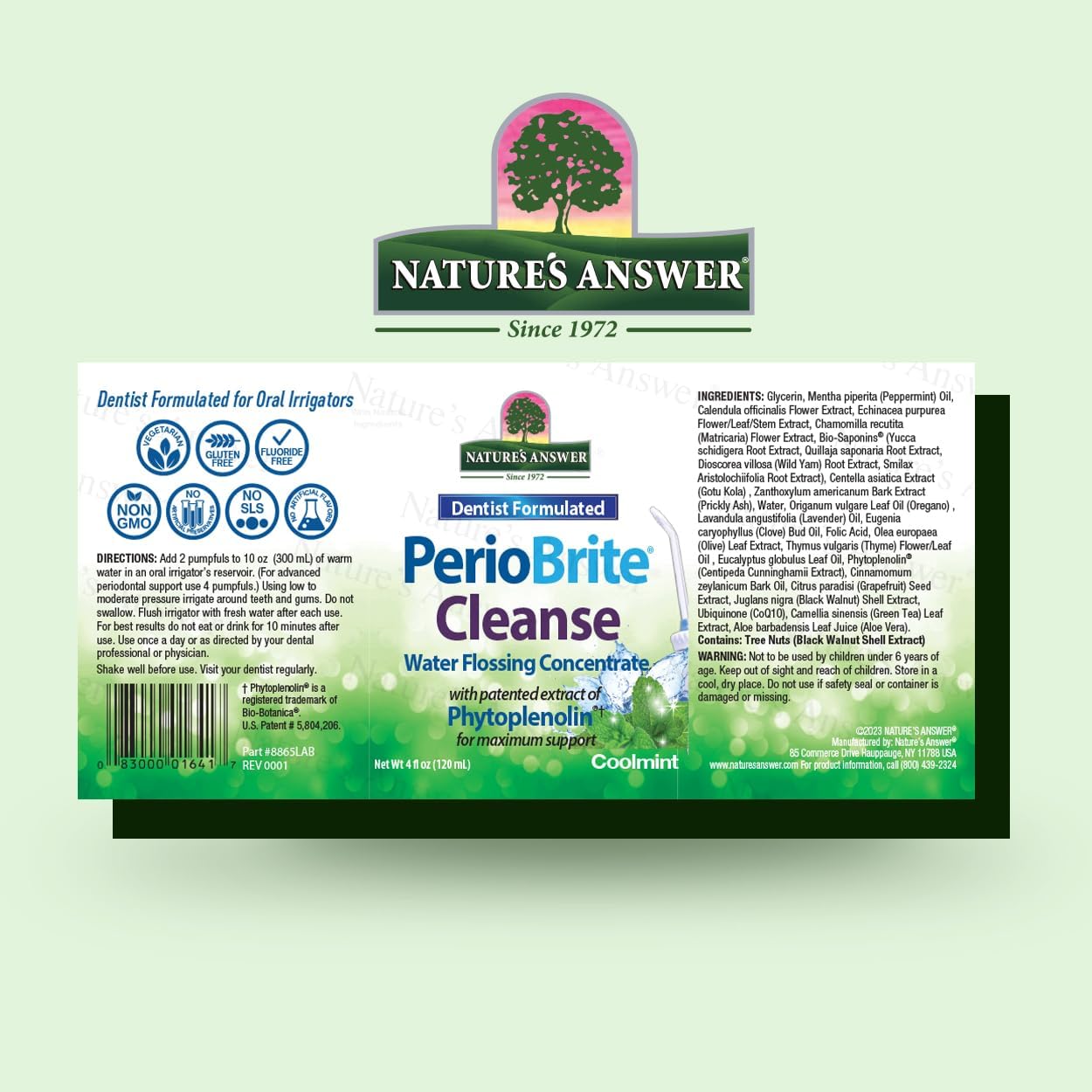 Nature's Answer - PerioCleanse Oral Cleansin - 120ml - Natural - Cleanses & Refreshes Oral Hygiene - Supports Healthy Gums & Mouth