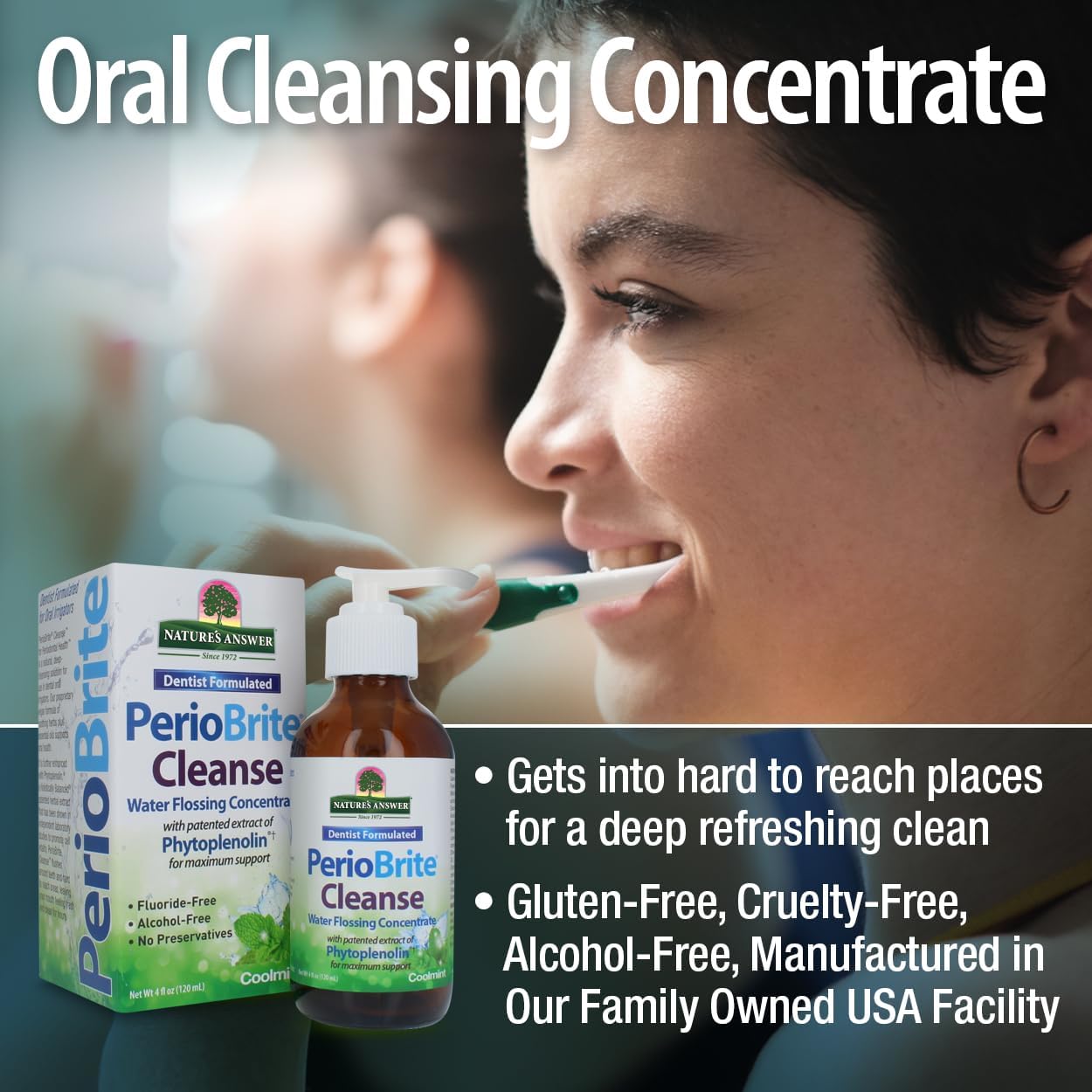 Nature's Answer - PerioCleanse Oral Cleansin - 120ml - Natural - Cleanses & Refreshes Oral Hygiene - Supports Healthy Gums & Mouth