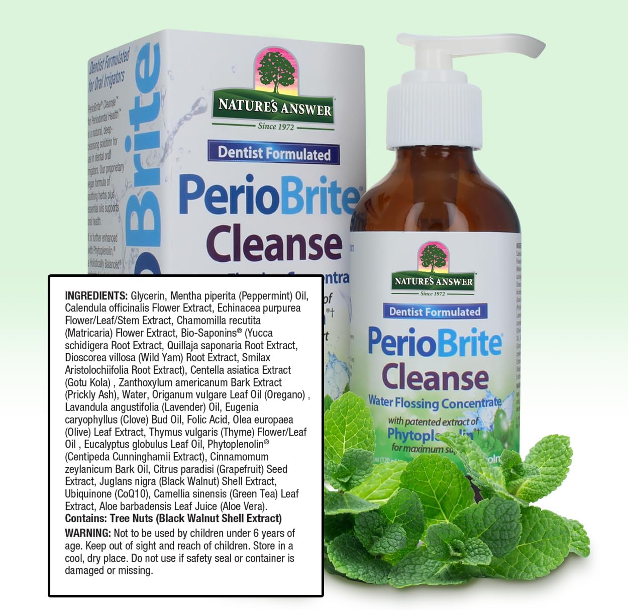 Nature's Answer - PerioCleanse Oral Cleansin - 120ml - Natural - Cleanses & Refreshes Oral Hygiene - Supports Healthy Gums & Mouth