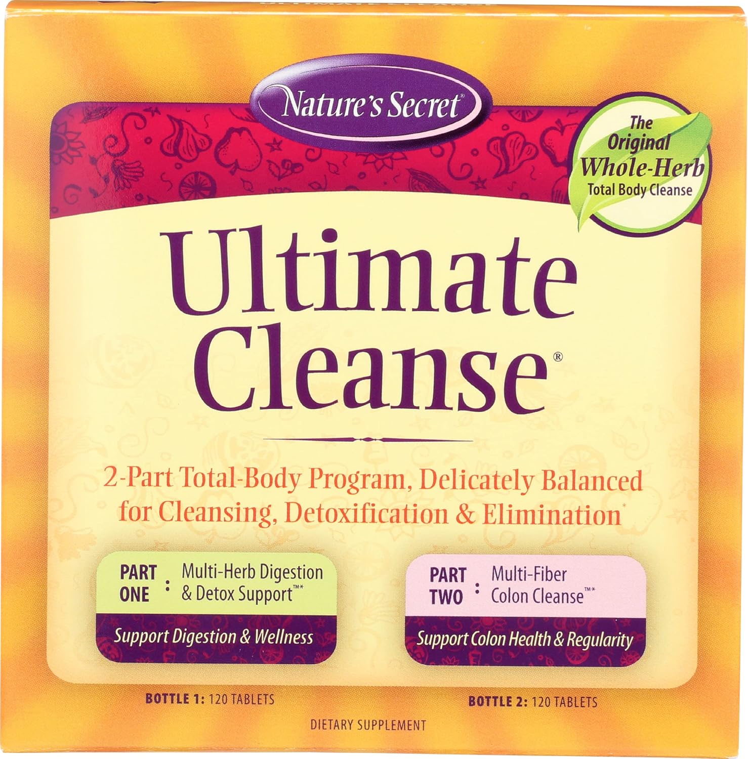 Ultimate Cleanse by Nature's Secret | Cleansing, Detoxification & Elimination, Two 120 Tablet Bottles