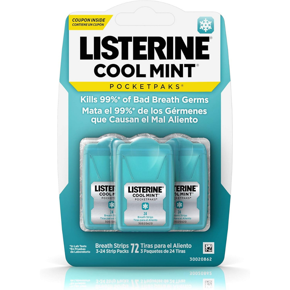 Listerine cool mint pocketpak breath mints - to kill 99% of bad breath germs