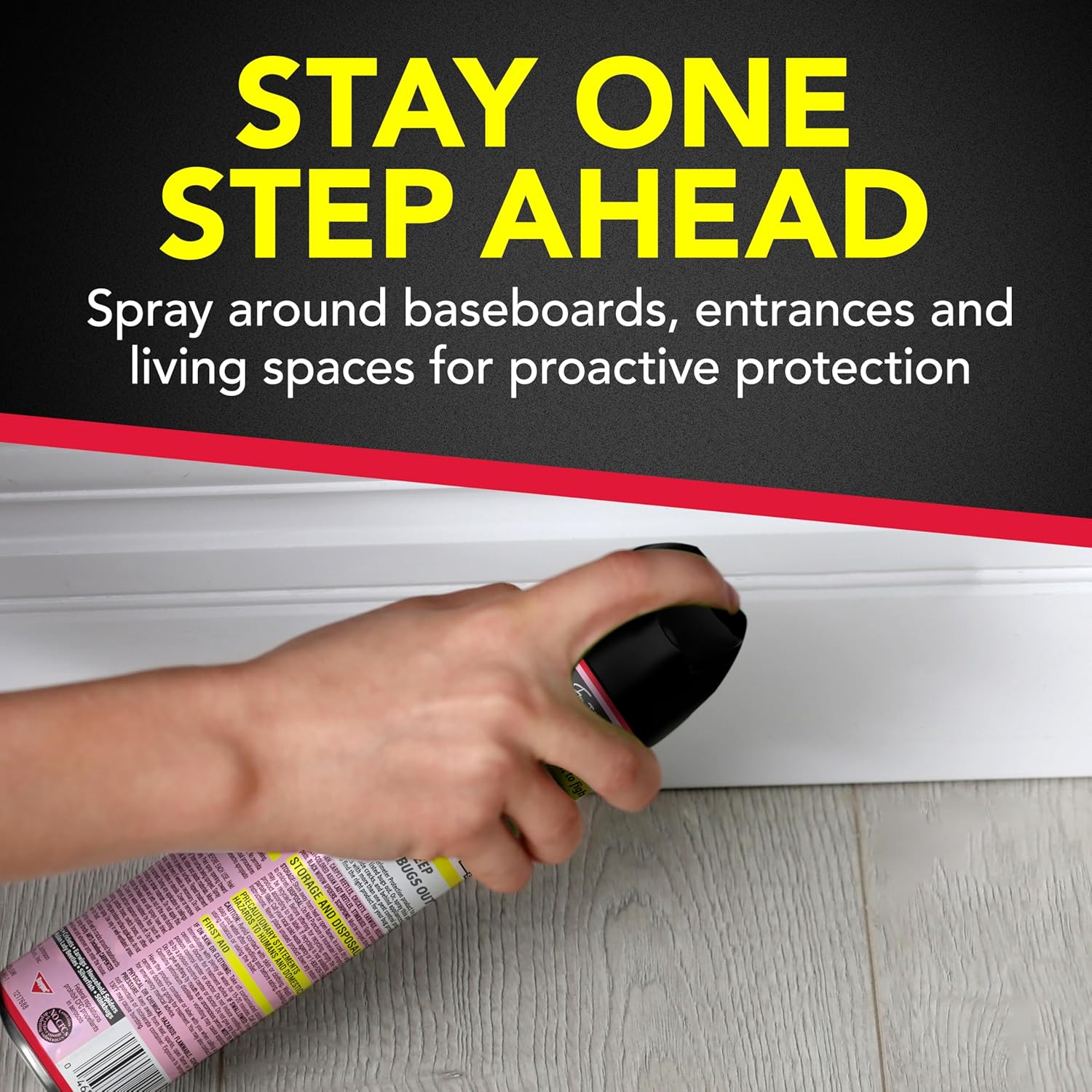 Raid ant & roach aerosol spray can allows you to stay one step ahead 