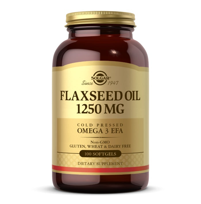 Solgar Cold Pressed Flaxseed Oil 1250mg 100 Softgels