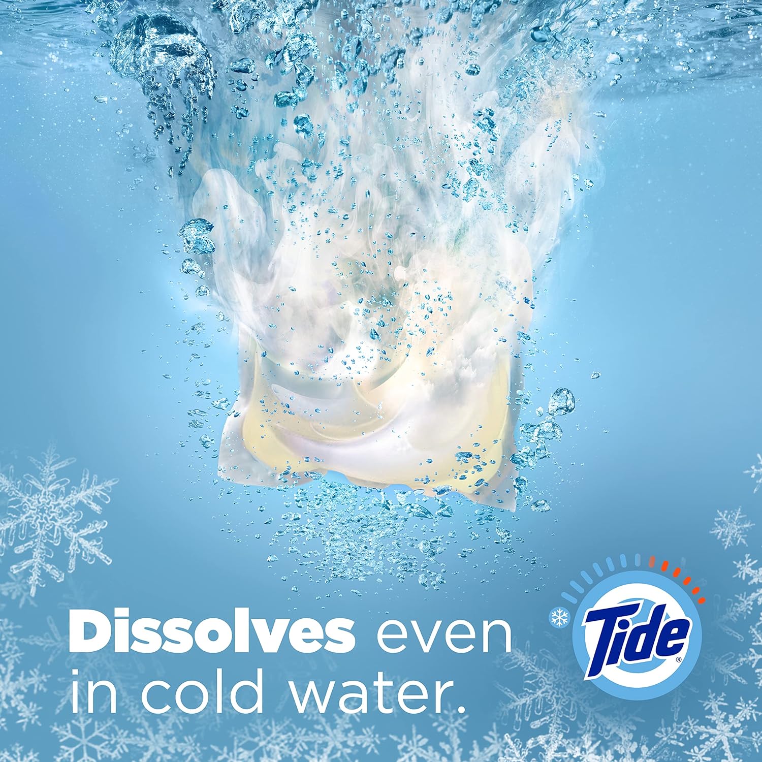 Tide laundry pods dissolves even in cold water