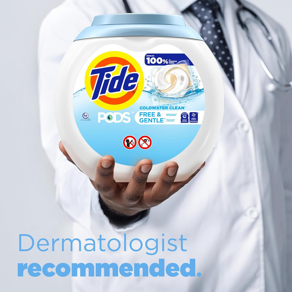 Tide Pods Free & Gentle 81 Count | HE Hypoallergenic | UK