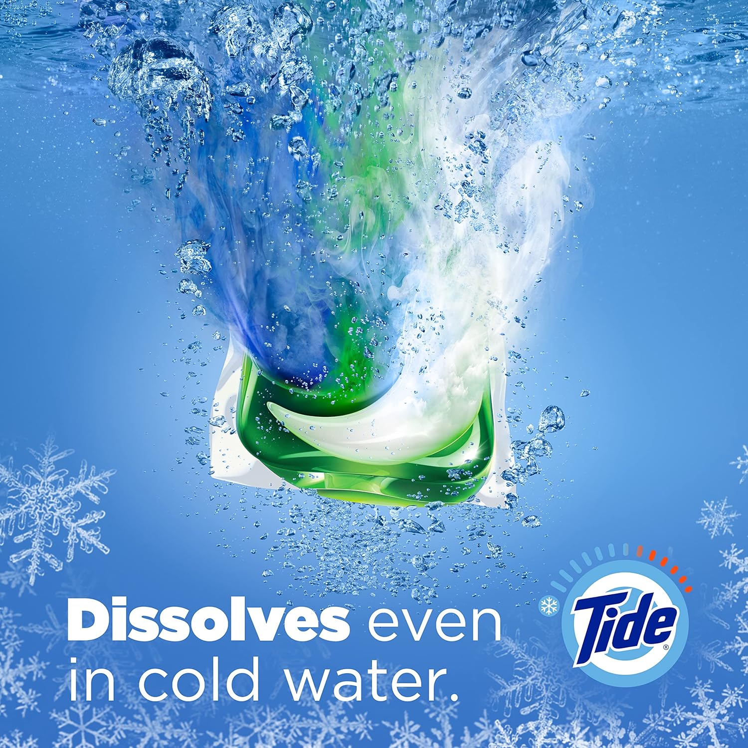 Tide laundry pods dissolve even in cold water 